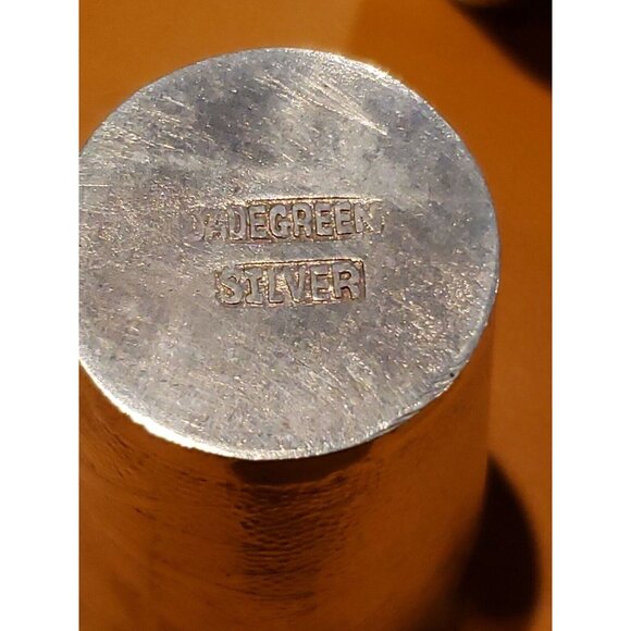 Antique Signed Chinese Sterling Silver JADEGREEN Cup 2.5" Bamboo Design - Picture 6 of 6